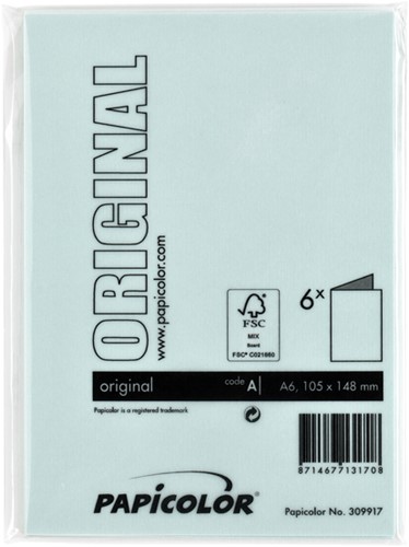 Correspondentiekaart Papicolor dubbel 105x148mm zeegroen 6/st-3