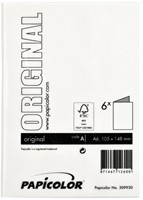 Correspondentiekaart Papicolor dubbel 105x148mm hagelwit 6/st-3