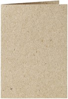 Correspondentiekaart Papicolor dubbel 105x148mm kraft grijs 6/st