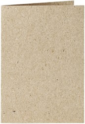 Correspondentiekaart Papicolor dubbel 105x148mm kraft grijs 6/st