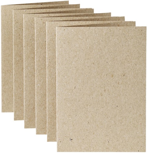 Correspondentiekaart Papicolor dubbel 105x148mm kraft grijs 6/st-2