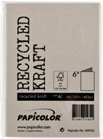 Correspondentiekaart Papicolor dubbel 105x148mm kraft grijs 6/st-3