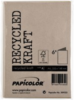 Correspondentiekaart Papicolor dubbel 105x148mm bruin 6/st-3