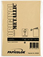 Correspondentiekaart Papicolor dubbel 105x148mm goud 6/st-3
