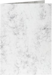 Correspondentiekaart Papicolor dubbel 105x148mm marble grijs 6/st