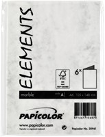 Correspondentiekaart Papicolor dubbel 105x148mm marble grijs 6/st-3