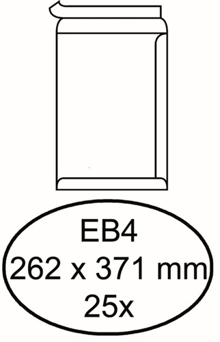 Enveloppen akte 262x371mm zelfklevend Hermes pk/25