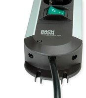 Stekkerdoos Bachmann 12-voudig 2mtr schakelaar randaarde zwart-2