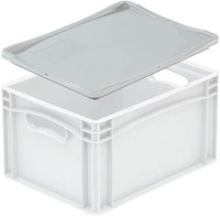 Oplegdeksel voor stapelkrat Basic 600x400mm lichtgrijs-2