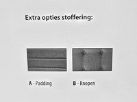 Stoel Oscar 4-poots, vierkant 20x20mm metalen frame, kuip gestoffeerd, stapelbaar, in diverse uitvoeringen-3