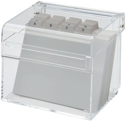 Kaartenbak Maul A7 + index acryl glashelder