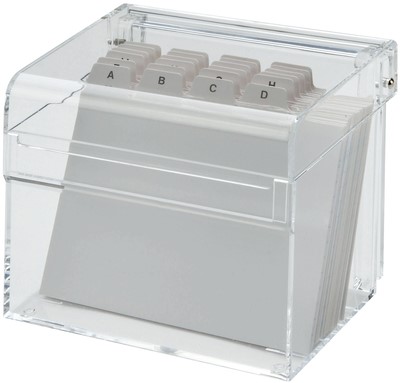 Kaartenbak Maul A7 + index acryl glashelder