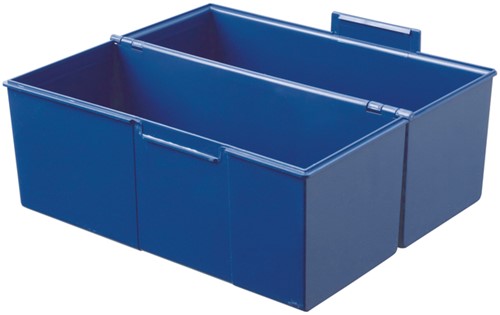 Kaartenbak Han breed A5 300krt kunststof blauw