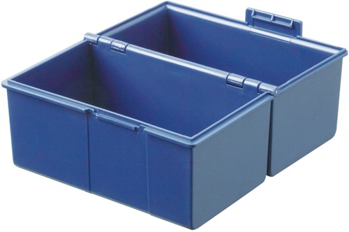 Kaartenbak Han breed A7 300krt kunststof blauw