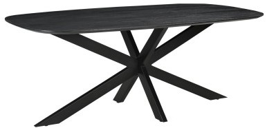 Harper Spinpoot - Deens ovaal - 200x100cm - Zwart blad-3