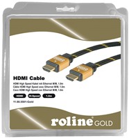 Kabel HDMI gold high speed + ethernet male/male  1 meter zwart-3