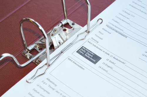 Papierspanner KTC voor ordners en ringbanden pak/20-2