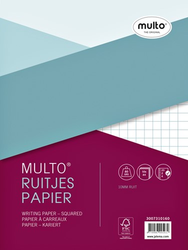 Ringbandinterieur A4 23r Multo ruit 10mm pk/50