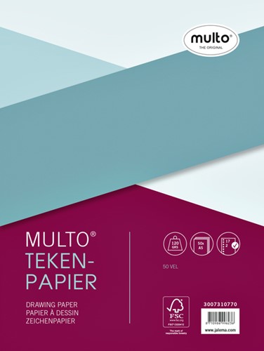 Ringbandinterieur A5 17r Multo tekenpapier 120gram pk/50