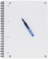 Collegeblok Oxford A4+ 4-gaats ruit 5mm 90vel zwart-1