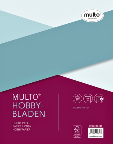 Ringbandinterieur A4 23r Multo hobbyblad 140gram pk/20
