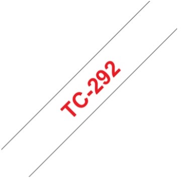 Brothertape TC-292  9mm rood op wit-2
