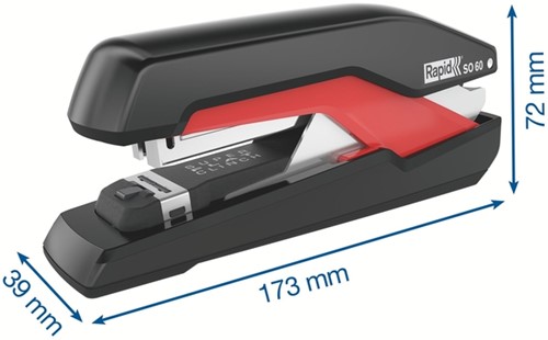 Nietmachine Rapid SO60 Fullstrip 60vel 24/8 zwart/rood-3