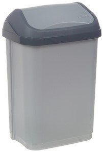 Afvalbak Keeeper Swantje 50L grijs/antraciet