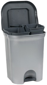 Afvalbak Keeeper Torge 2x11L grijs/antraciet-2