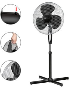 Statiefventilator Clatronic VL3741 Ø40cm zwart