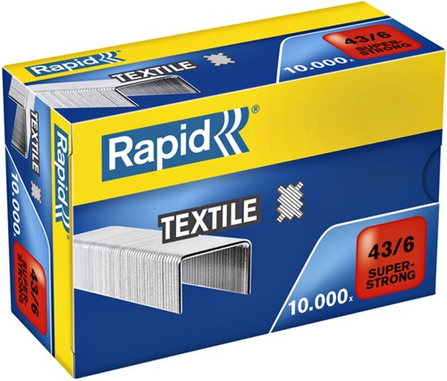 Nietjes 43/6 Rapid Textiel super strong ds/10.000