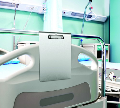 Klembord Maul medic A4 staand met RVS klem aluminium-2