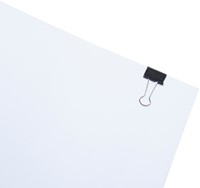 Papierklem Maul 213 Foldback 19mm capaciteit 7mm zwart ds/12-3