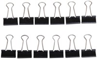 Papierklem Maul 213 Foldback 25mm capaciteit 9mm zwart ds/12-2