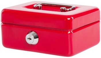 Geldkist spaargleuf 125x95x60mm rood