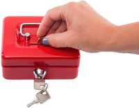 Geldkist spaargleuf 125x95x60mm rood-3