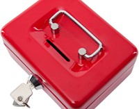 Geldkist spaargleuf 125x95x60mm rood-2