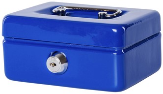 Geldkist spaargleuf 125x95x60mm blauw
