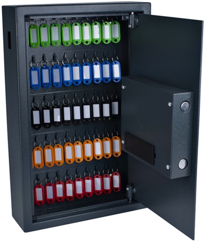 Sleutelkast Pavo Fingerprint 50haken donkergrijs -2