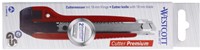 Snijmes Westcott Premium 18mm met metalen geleiding rood-2