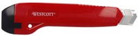 Snijmes Westcott Premium 18mm met metalen geleiding rood-4