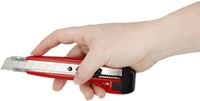 Snijmes Westcott Premium 18mm met metalen geleiding rood-6