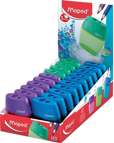 Puntenslijper Maped Shaker 2-gaats ass.