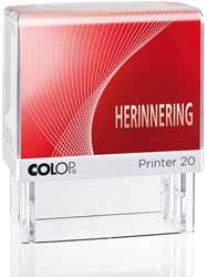Stempel Colop 20 tekst: HERINNERING zelfinktend rood