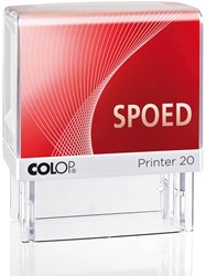 Stempel Colop 20 tekst: SPOED zelfinktend rood