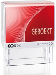 Stempel Colop 20 tekst: GEBOEKT zelfinktend rood