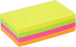 Post-it memoblokje  76x127mm Quantore neon assorti 4 kleuren