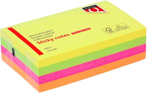 Post-it memoblokje  76x127mm Quantore neon assorti 4 kleuren-3