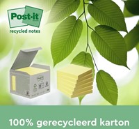 Post-it memoblokje  76x 76mm Z-Note R330-1T recycled geel ds/16-3
