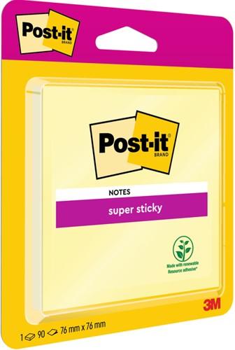 Post-it memoblokje  76x 76mm 6920-SSY Super Sticky 90vel geel